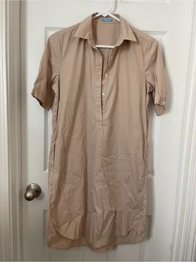 J. McLaughlin Beige Shirt Dress